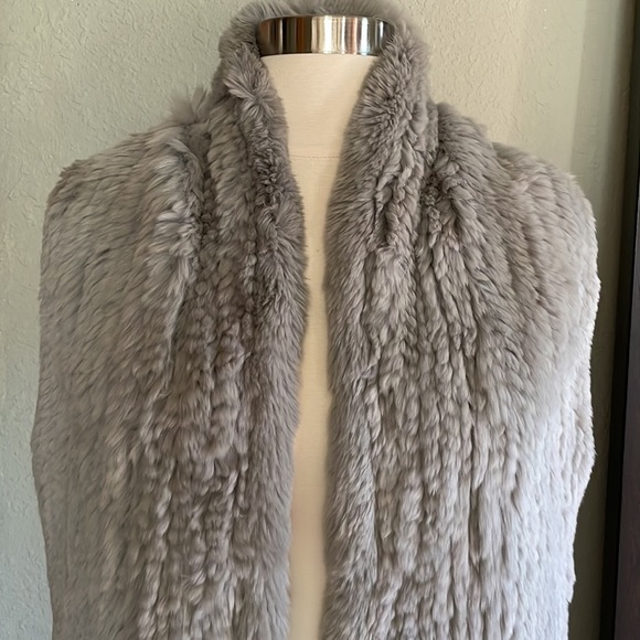 Tory Burch Rabbit Fur Fringe Scarf - Picture 7 of 16